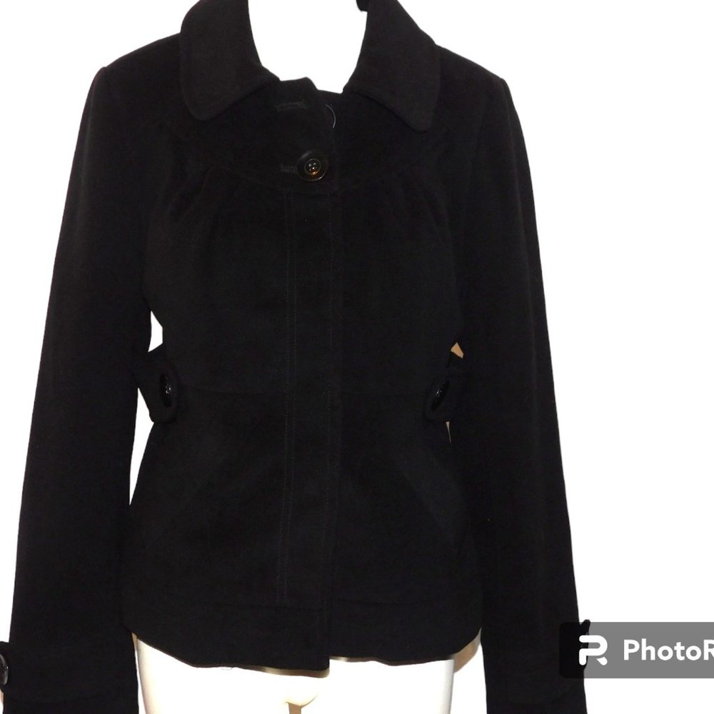Tulle Black Winter Coat Anthropology Brand Medium